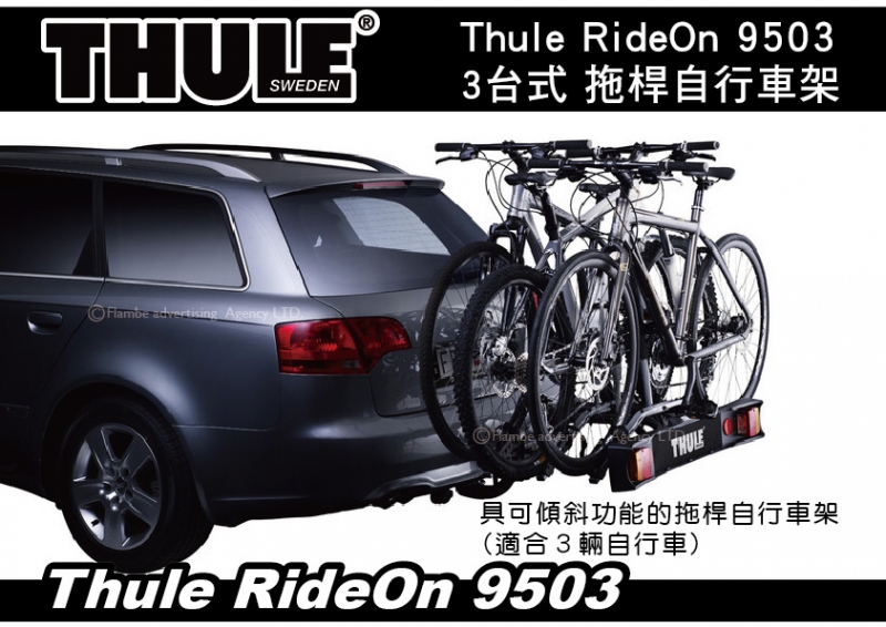 Thule RideOn 9503 3台式 拖桿自行車架 攜車架 腳踏車架 自行車架