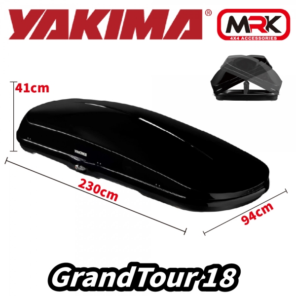 【MRK】YAKIMA GrandTour 18 500L 行李箱 車頂箱 亮黑色(230x94x41cm) 8007395